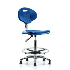 Clean Room Task Chair: Polyurethane, 33-1/2" Seat Height, Blue