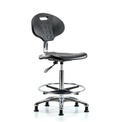 Clean Room Task Chair: Polyurethane, 33-1/2" Seat Height, Black