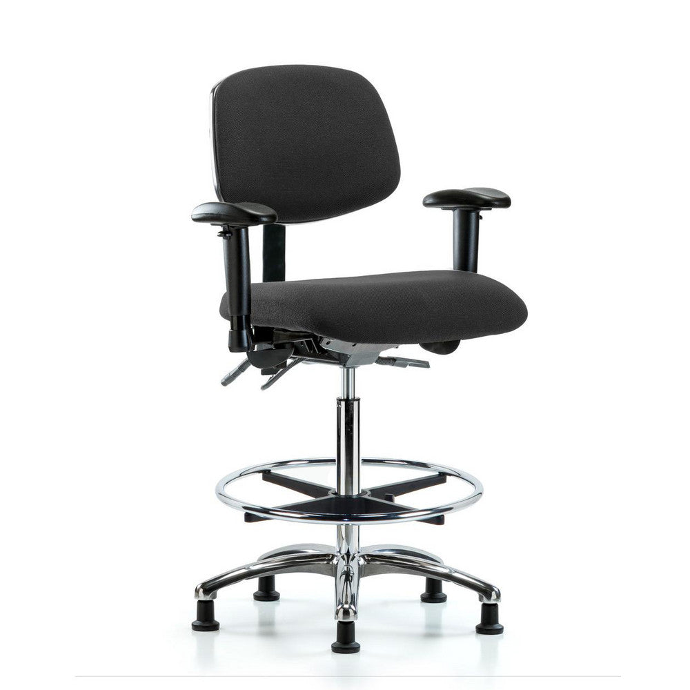 ESD Task Chair: Conductive Cloth, 36" Seat Height, Black