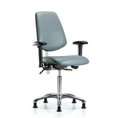 Clean Room Task Chair: Vinyl, 29" Seat Height, Storm