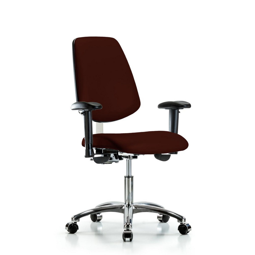 Clean Room Task Chair: Vinyl, 24" Seat Height, Burgundy