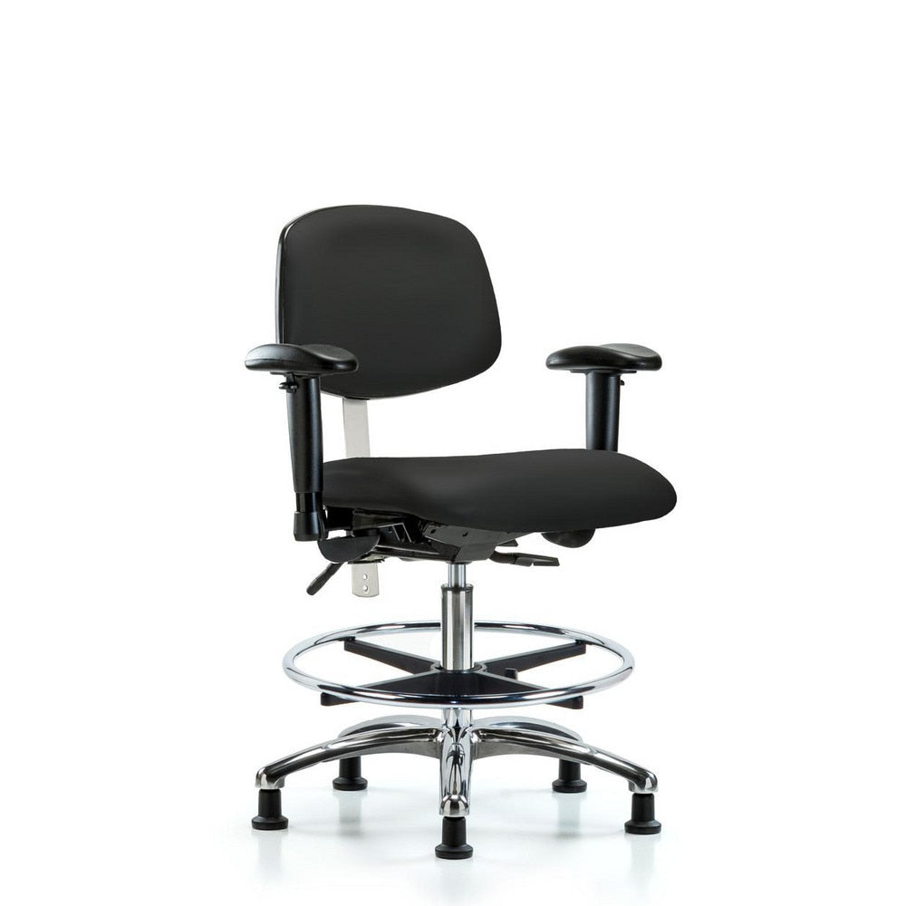 Clean Room Task Chair: Vinyl, 29" Seat Height, Black