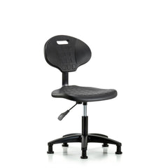 Polyurethane Task Chair: Polyurethane, 21" Seat Height, Black