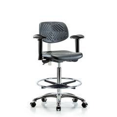 Clean Room Task Chair: Polyurethane, 34-3/4" Seat Height, Black