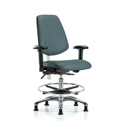 Clean Room Task Chair: Vinyl, 29" Seat Height, Colonial Blue