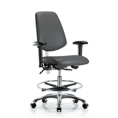 Clean Room Task Chair: Vinyl, 29" Seat Height, Carbon