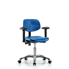 Polyurethane Task Chair: Polyurethane, 22-3/4" Seat Height, Blue