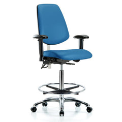 Clean Room & ESD Task Chair: ESD Vinyl, 36" Seat Height, Blue