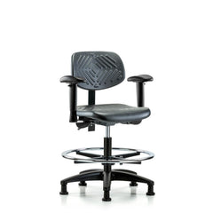 Polyurethane Task Chair: Polyurethane, 26-3/4" Seat Height, Black