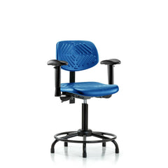 Polyurethane Task Chair: Polyurethane, 29-1/4" Seat Height, Blue