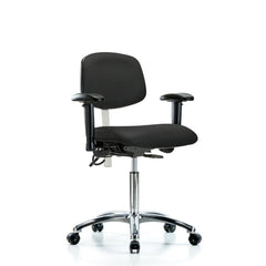 Clean Room & ESD Task Chair: ESD Vinyl, 29" Seat Height, Black