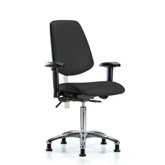 Clean Room Task Chair: Vinyl, 29" Seat Height, Black