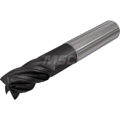 Square End Mill: 1/2" Dia, 5/8" LOC, 4 Flute, Solid Carbide