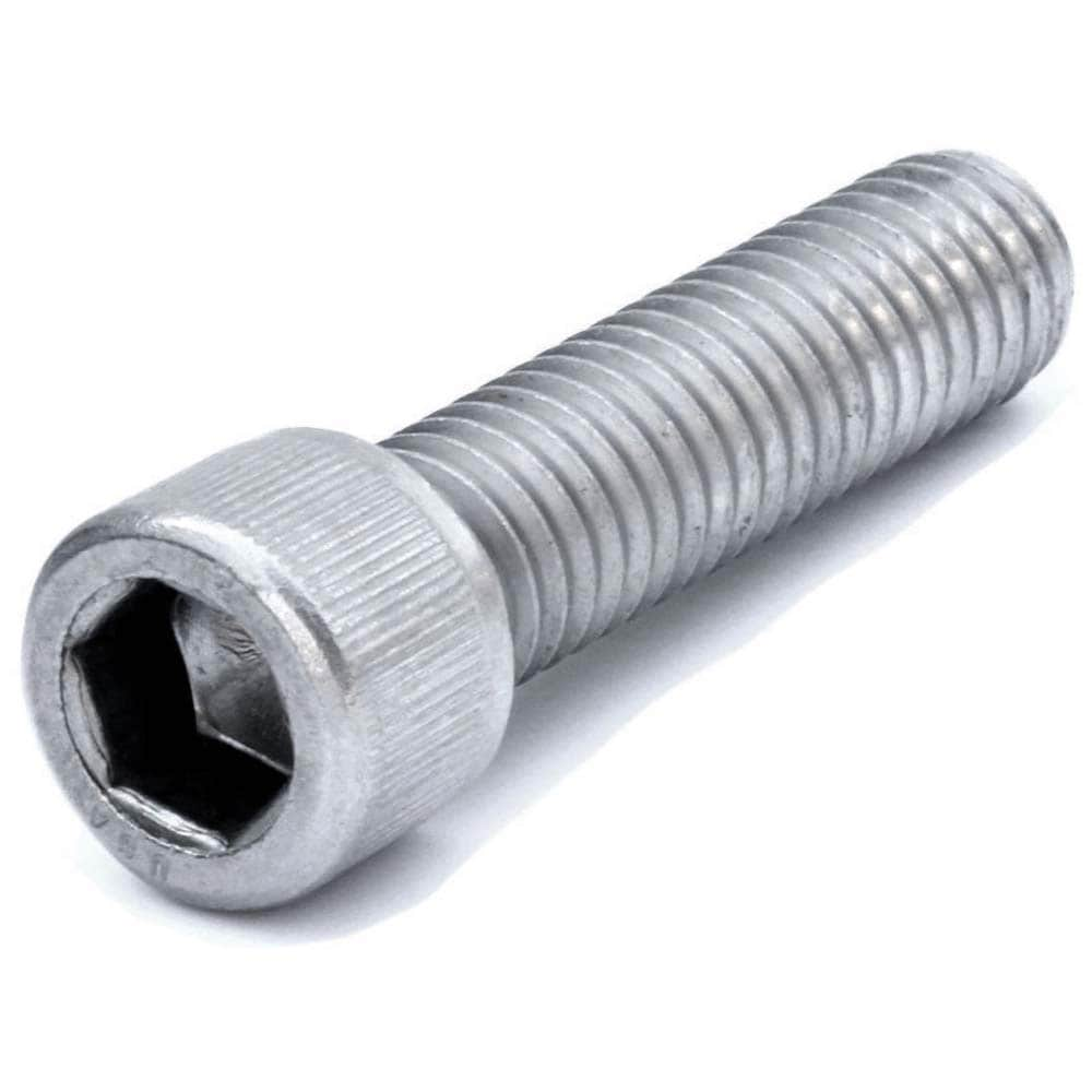 Hex Socket Cap Screw: 1/2-13 Thread, 1/2" Length Under Head, Stainless Steel, Bright/Uncoated Finish