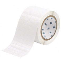 Label Maker Label: White, Polyester, 10,000 per Roll