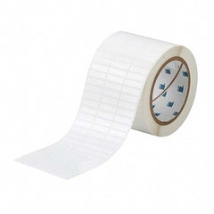 Label Maker Label: White, Polyester, 10,000 per Roll