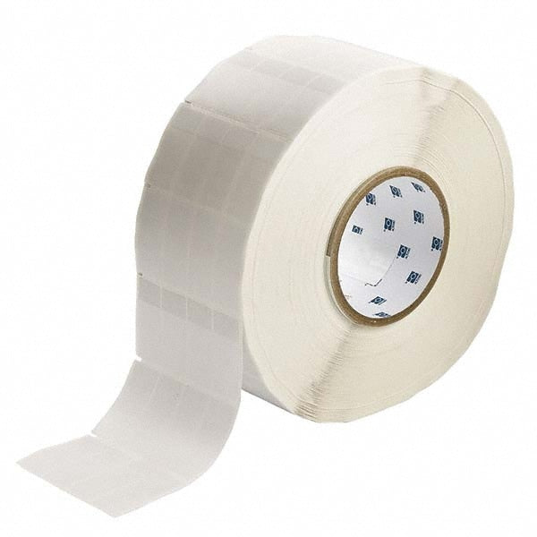 Label Maker Label: Clear & White, Vinyl, 3/4" OAW, 10,000 per Roll