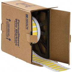 Label Maker Label: Yellow, Polyolefin, 1,000 per Roll