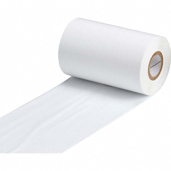 Printer Ribbon: 4.33" Wide, 984' Long, White, Resin