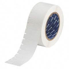 Label Maker Label: Clear & White, Polyester, 1/2" OAW, 3,000 per Roll