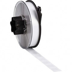 Label Maker Label: Clear & White, Vinyl, 3,600 per Roll