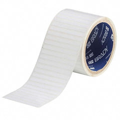 Label Maker Label: White, Polyester, 2,500 per Roll