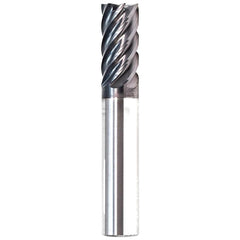 Corner Radius End Mill: 3/4" Dia, 7/8" LOC, 0.0150" Radius, 7 Flute, Solid Carbide