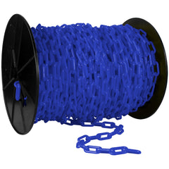 Barrier Rope & Chain; Type: Safety Chain; Snap End Material: Polyethylene, Plastic; Hook Fitting Material: Plastic; Color: Blue; Link Type: Straight Link; Rope/ Chain Material: Polyethylene, Plastic