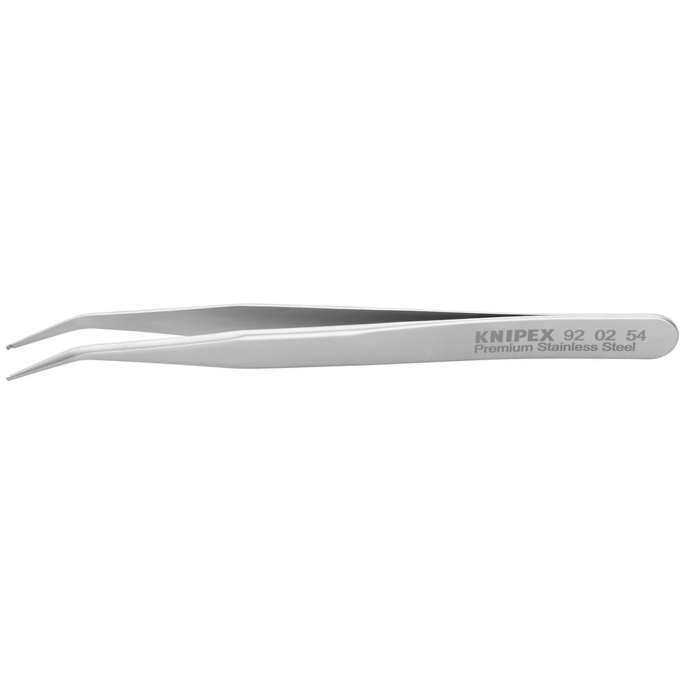 Tweezers; Tweezer Type: Assembly; Pattern: Smooth Pointed Tip and Serrated Bent Tip; Material: Stainless Steel; Tip Type: Angled; Tip Shape: Pointed; Overall Length (Inch): 4-1/2; Grip Style: Smooth