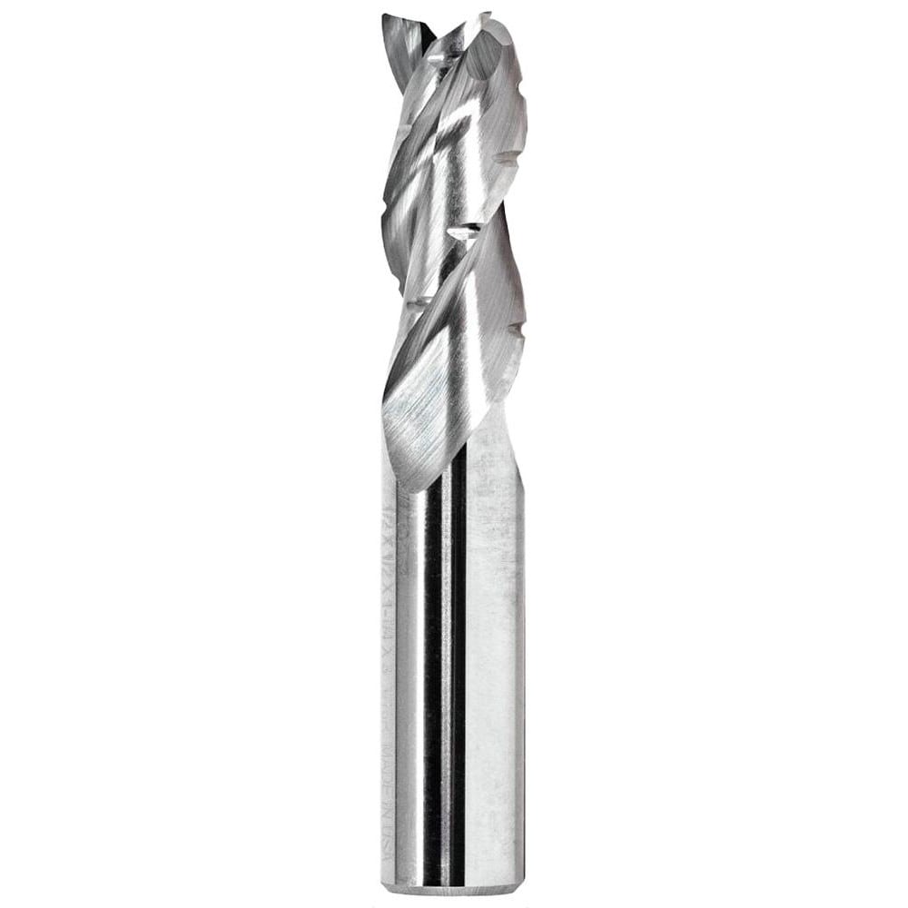 Corner Radius End Mill: 1/2" Dia, 2-1/4" LOC, 0.0300" Radius, 3 Flute, Solid Carbide