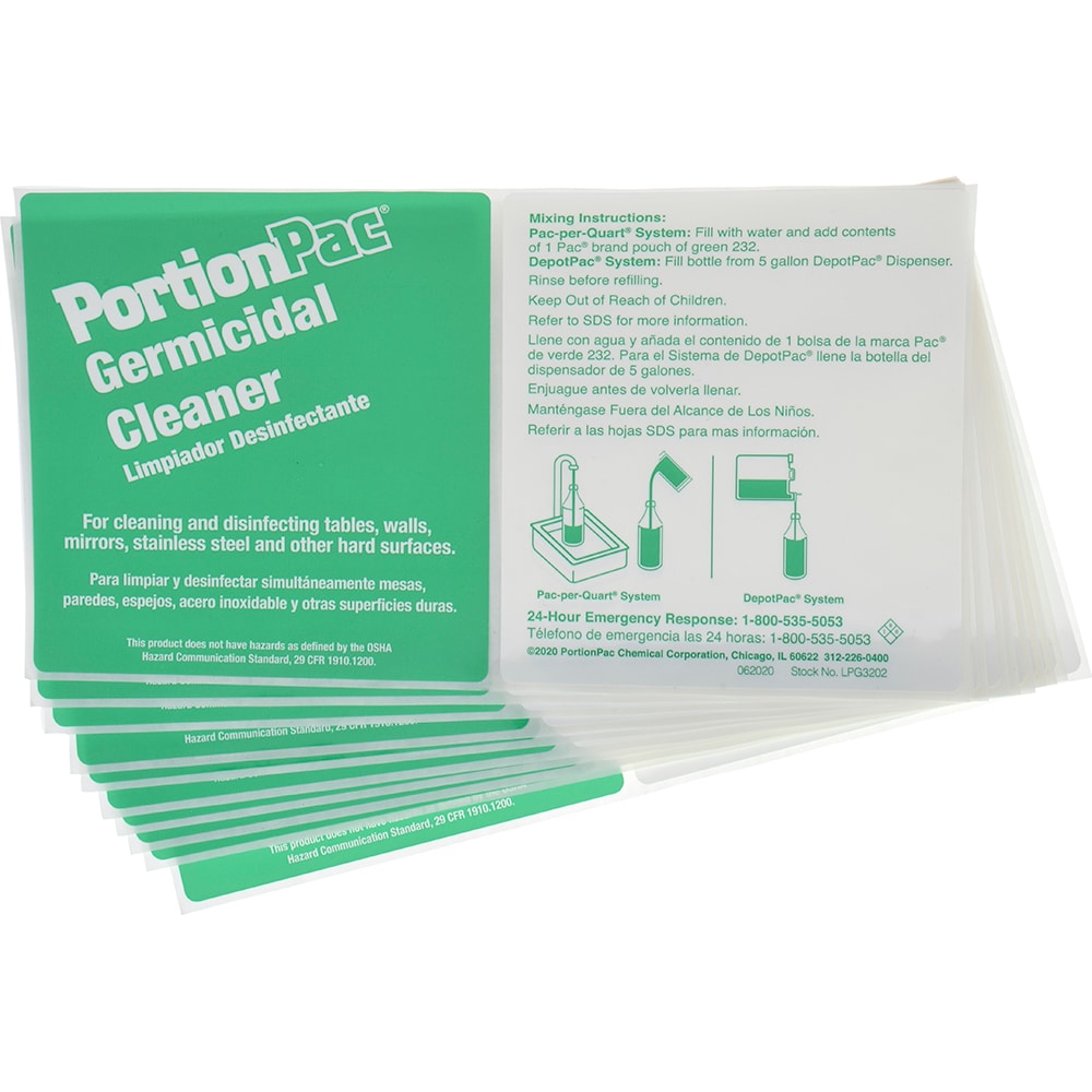 Label Maker Label: Green, Laminated Paper, 9" OAL, 3-1/4" OAW, 10 per Roll, 1 Roll