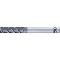 Corner Radius End Mill: 1/4" Dia, 3/4" LOC, 0.0300" Radius, 4 Flute, Solid Carbide