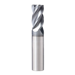 Square End Mill: 1/2" Dia, 1-1/4" LOC, 4 Flute, Solid Carbide