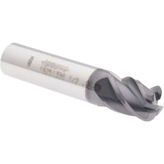 Corner Radius End Mill: 1/2" Dia, 5/8" LOC, 0.1250" Radius, 4 Flute, Solid Carbide