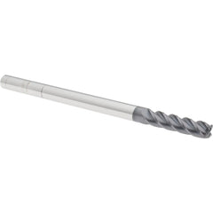 Corner Radius End Mill: 3/8" Dia, 1-1/2" LOC, 0.0600" Radius, 4 Flute, Solid Carbide