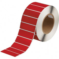 Label Maker Label: Red, Polyester, 500 per Roll