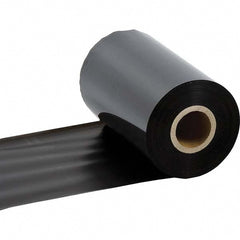 Printer Ribbon: 4.33" Wide, 984' Long, Black, Wax & Resin