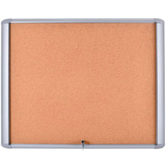 Cork Bulletin Boards; Bulletin Board Type: Enclosed Cork Bulletin Board; Board Color: Brown; Board Material: Cork; Width (Inch): 26.5; Height (Inch): 30; Frame Material: Aluminum; Frame Color: Silver