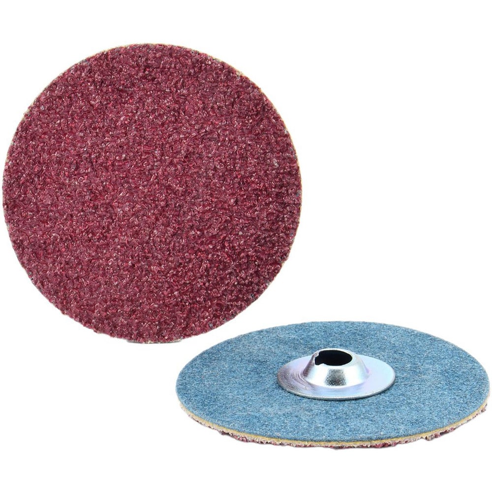 Quick-Change Disc: Type S, 2" Dia, 100 Grit, Aluminum Oxide, Coated