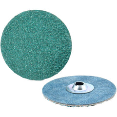 Quick-Change Disc: Type S, 2" Dia, 36 Grit, Zirconia Alumina, Coated