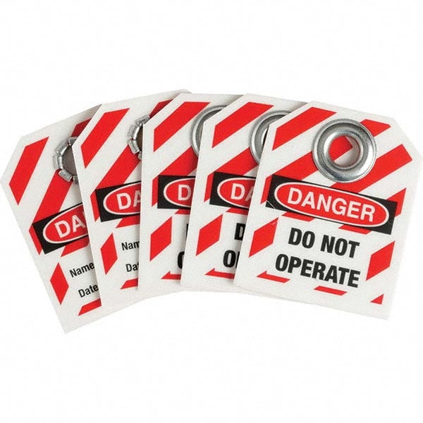 Do Not Operate Tag: 2-1/2" High, 2" Wide, Plastic, "DANGER"