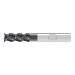 Corner Radius End Mill: 20.00 mm Dia, 60.00 mm LOC, 0.50 mm Radius, 4 Flute, Solid Carbide