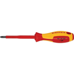 Phillips Screwdrivers; Overall Length (mm): 212; Handle Type: Comfort Grip; Phillips Point Size: #2; Handle Color: Red, Yellow; Blade Length (Inch): 4