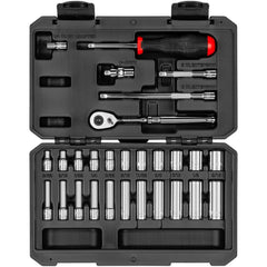 Ratchet & Socket Set Socket Set: 28 Pc, 5/32 to 9/16" Socket