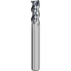 Square End Mill: 1/2" Dia, 3 Flute, Solid Carbide