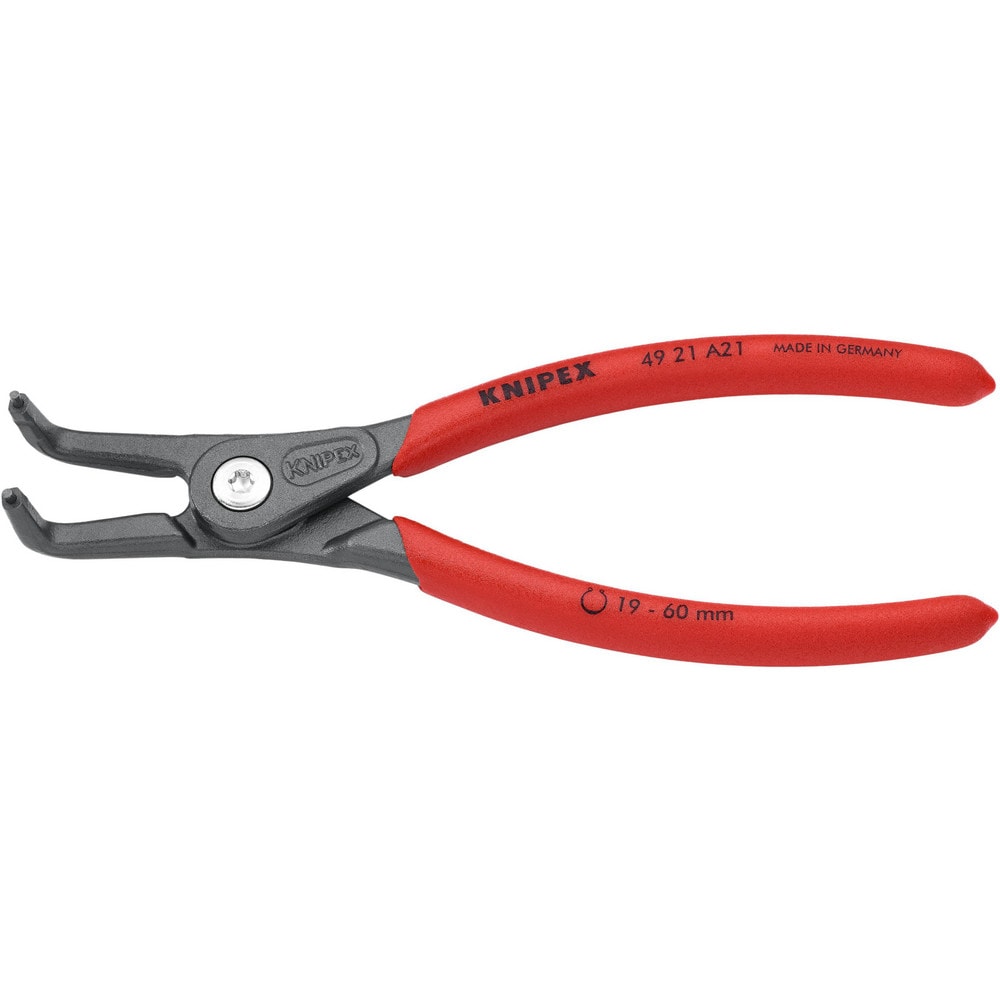 Retaining Ring Pliers; Type: Precision External Snap Ring Pliers; Tip Angle: 90; Ring Diameter Range (Inch): 3-11/32 to 5-1/2; Overall Length (Inch): 12-1/4