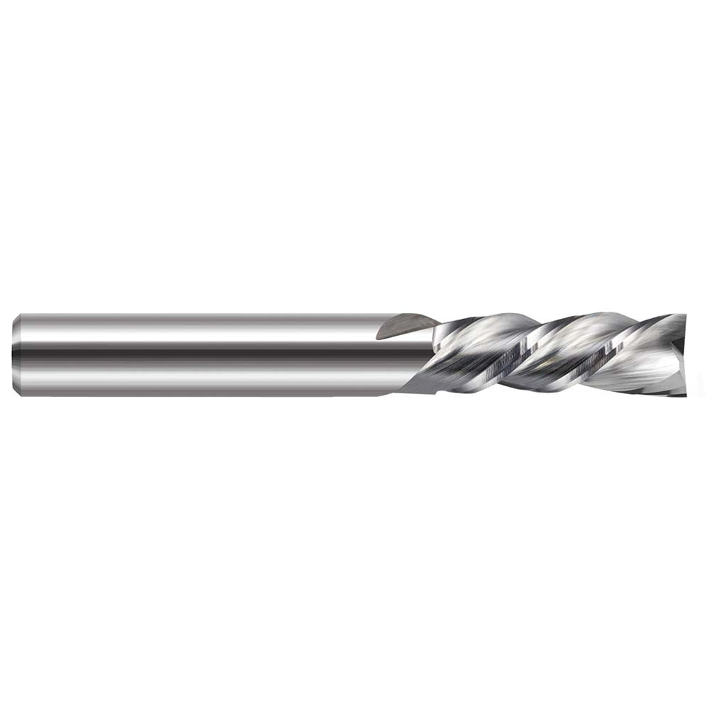 Square End Mill: 1/8" Dia, 5/8" LOC, 2 Flute, Solid Carbide