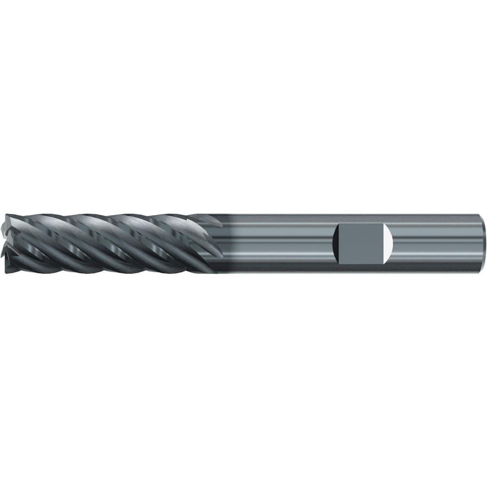 Roughing & Finishing End Mills; Mill Diameter (Fractional Inch): 3/4; Flute Type: Spiral; Number Of Flutes: 6; End Mill Material: Solid Carbide; Length of Cut (Inch): 2-1/4; Coating/Finish: AlCr