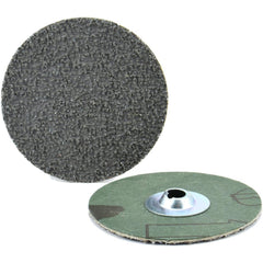 Quick-Change Disc: Type S, 2" Dia, 50 Grit, Ceramic Alumina, Coated