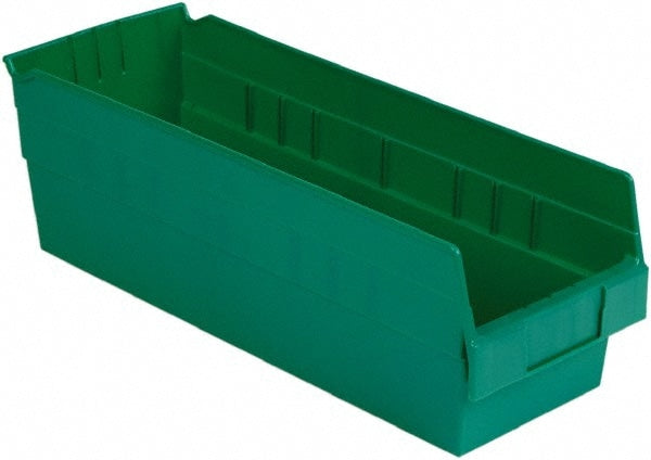 Plastic Hopper Shelf Bin: Green